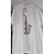 Tričko sax větší bílé