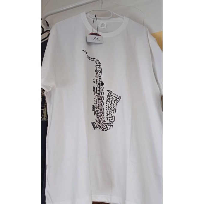 Tričko sax větší bílé
