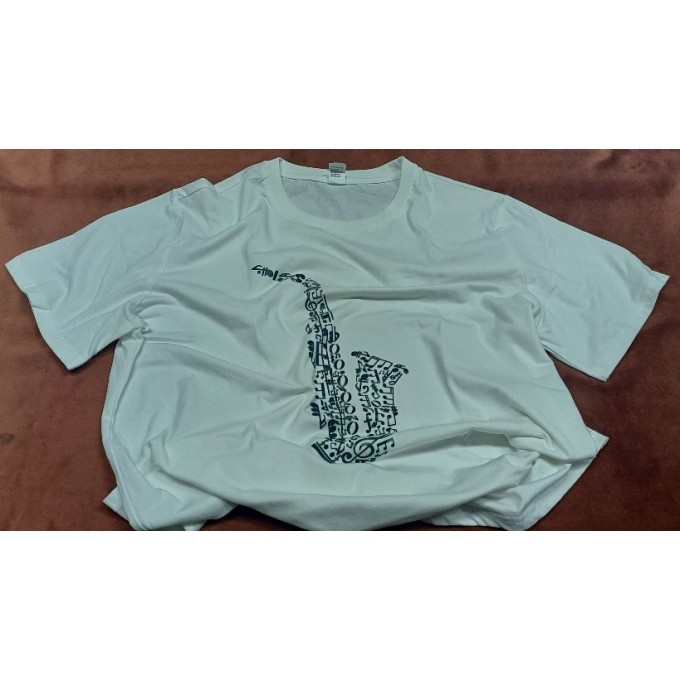 Tričko sax větší bílé