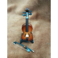 Miniatura housle na stojánku